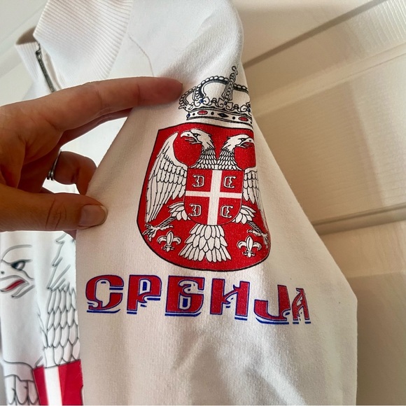 Mens Vintage Serbia Soccer Full Zip Sweatshirt Size XXL - Picture 9 of 11